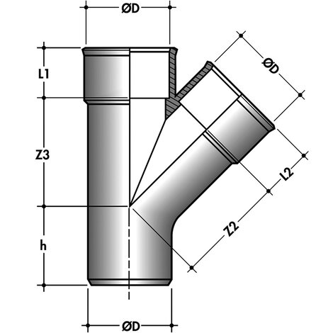 Derivazione 45° M/F