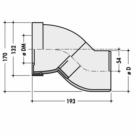 Curva wc orientabile a 360° M/F