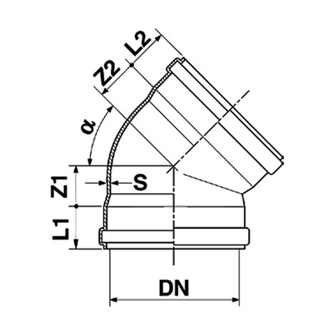 Bend 15° D/S