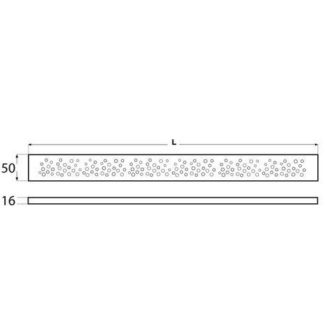BUBBLE griglie inox per canale doccia a pavimento 50