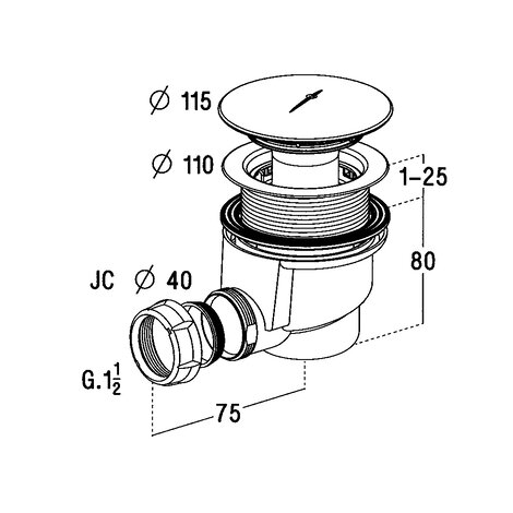 Pilette sifonate standard Ø90