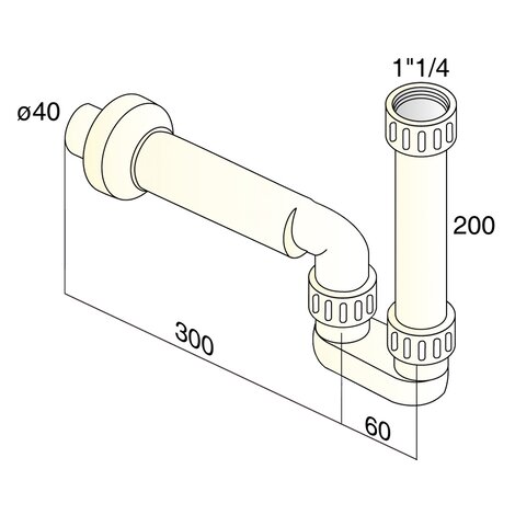 Sifoni a P minimo ingombro per lavabo/bidet