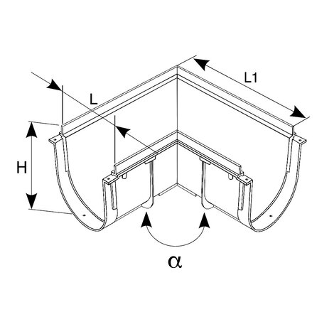 130 Universal HIGH corner channel PVC