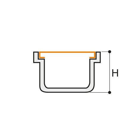 130x1000 PP Channel H70 with C section grill steel