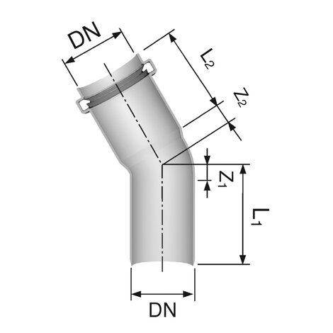 Curve 30° M/F