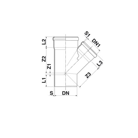 Branch 45° D/S