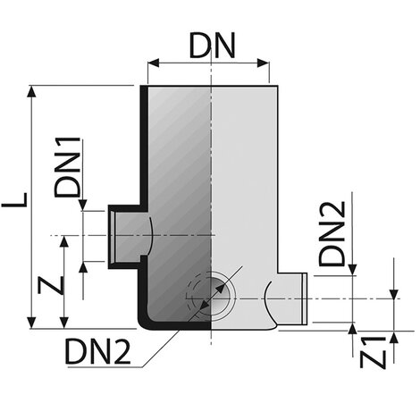 High floor gully - 3 outlets