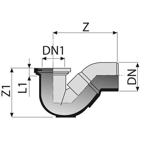 Low backed gully with bend