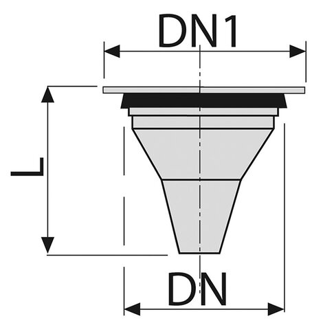 Inox grid with funnel