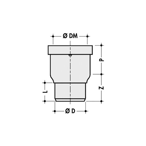 Manicotto wc dritto M/F