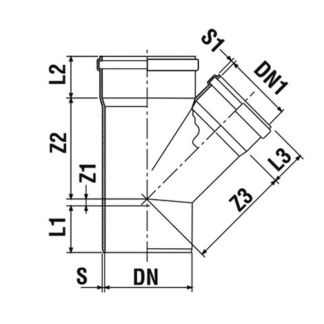 Derivazione 45° M/F