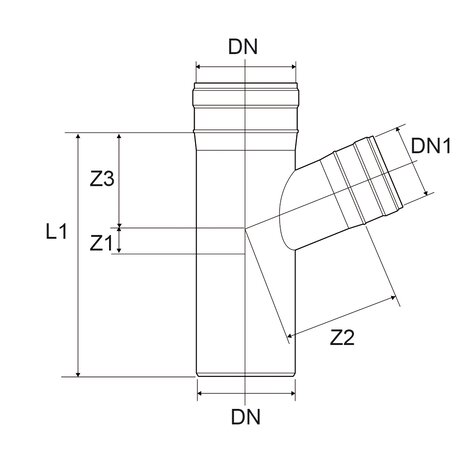 Derivazione ridotta 67°30'