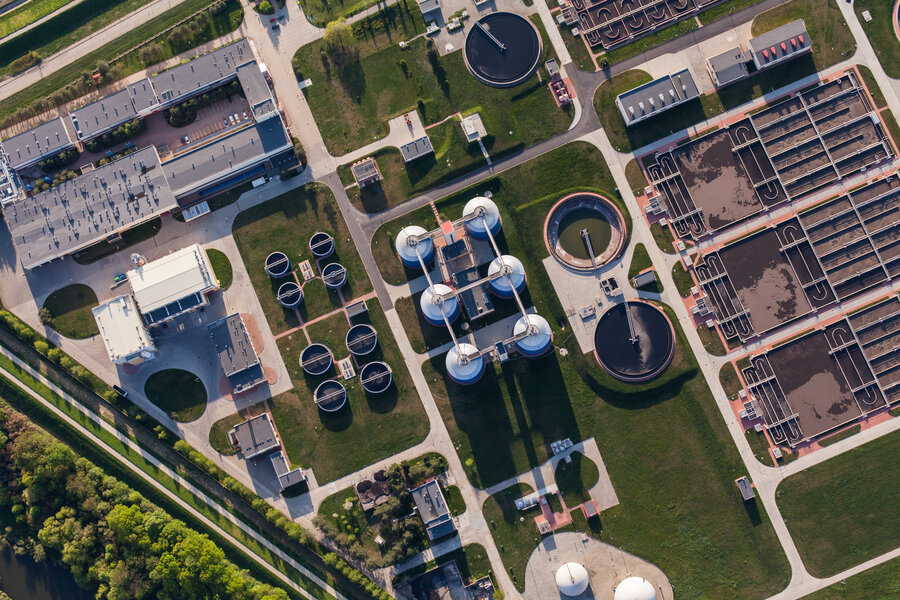 Aliaxis-Italia-trattamento_acque_reflue_industriali vista dall'altro di impianto di trattamento acque reflue
