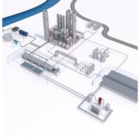 immagine 3D di un impianto industriale visto dall&#039;alto
