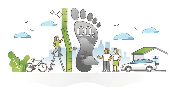 Illustrazione di un piede che rappresenta l&#039;impronta ecologica