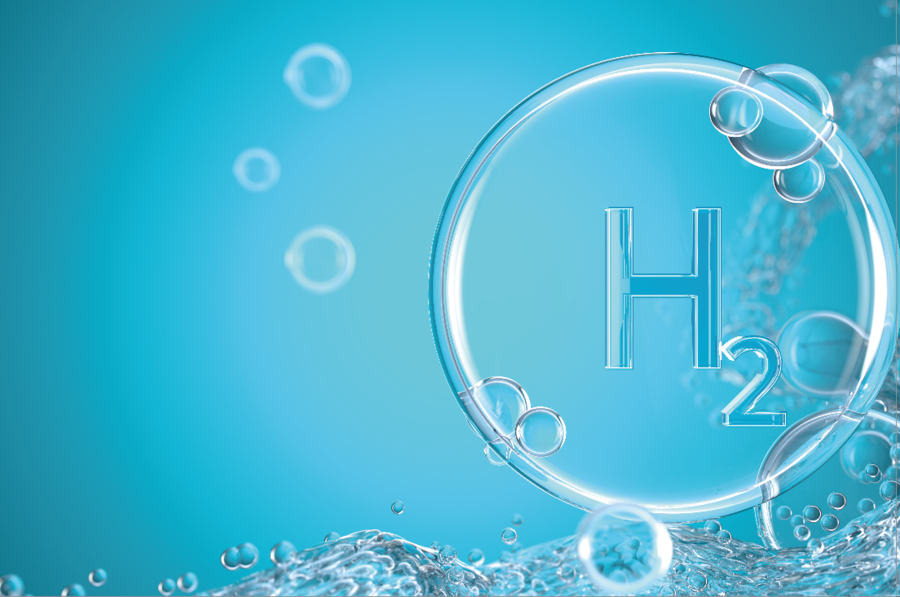 Aliaxis-Italia-hydrogen-economy rappresentazione di molecole di idrogeno