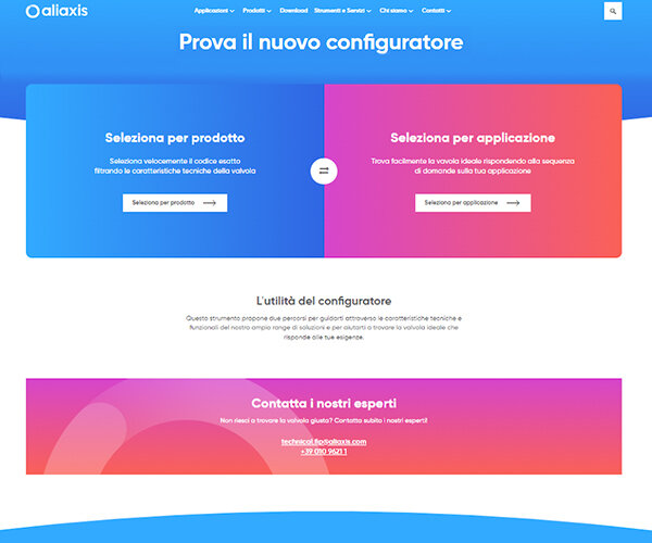 Prova il nuovo Configuratore Valvole Industria