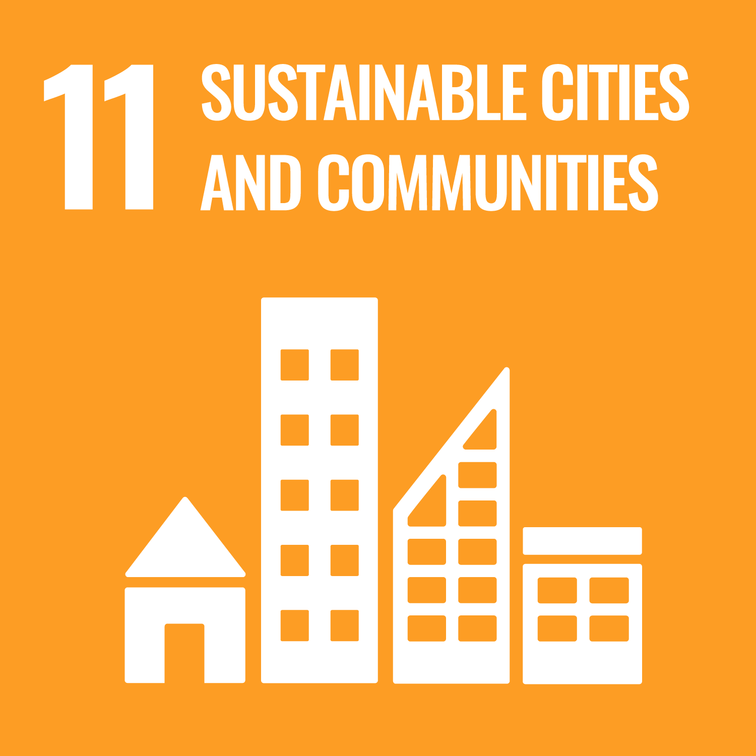 SDG 11 icon - UN Agenda 2030 of Sustainable Development