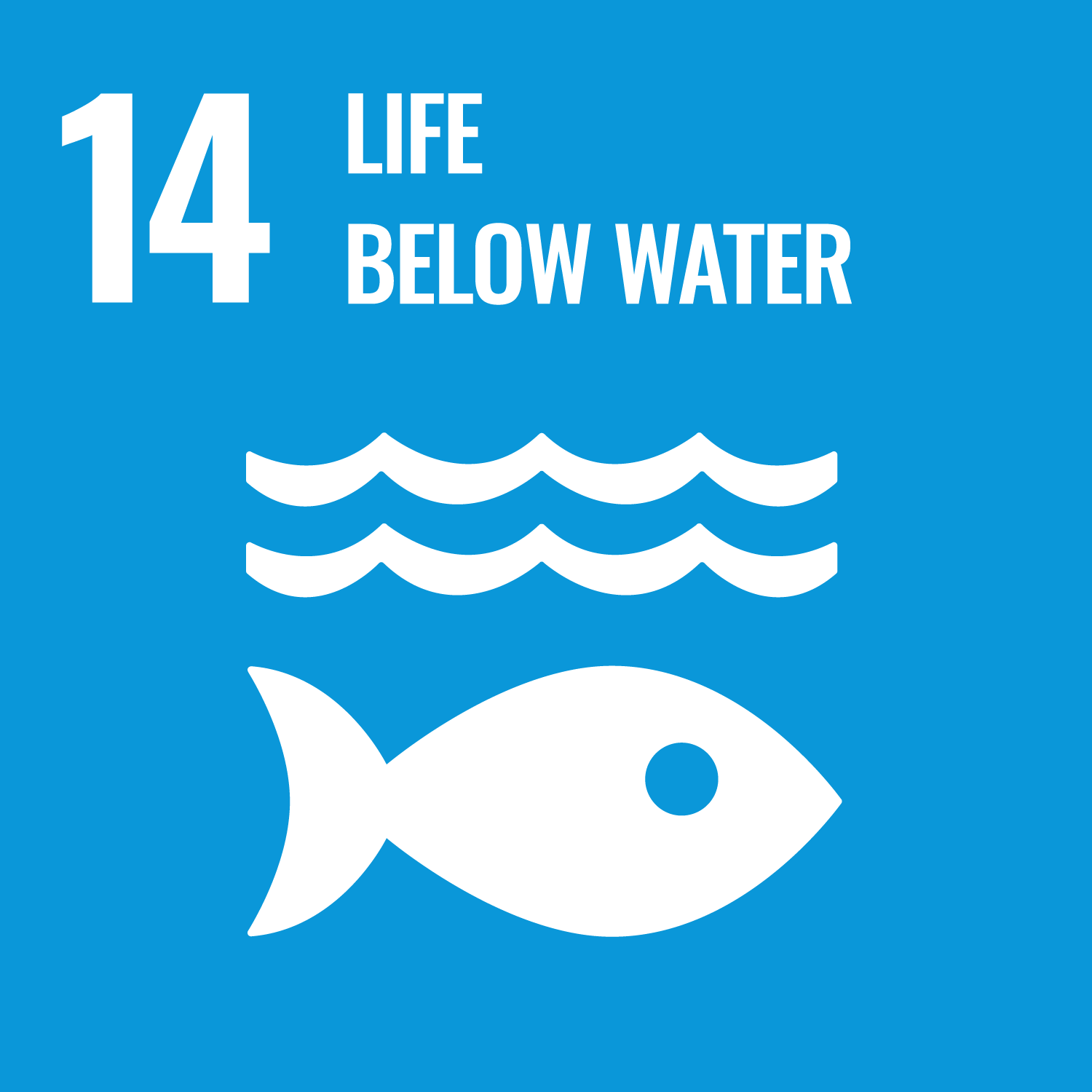 SDG 14 icon - UN Agenda 2030 of Sustainable Development