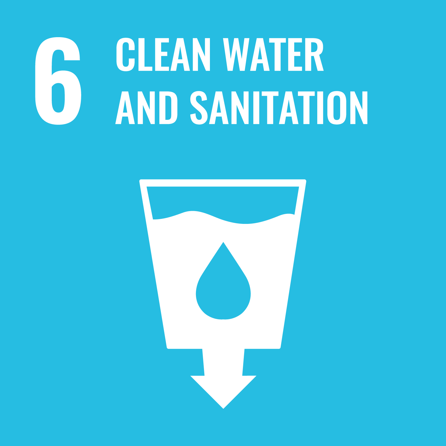 SDG 6 icon - UN Agenda 2030 of Sustainable Development