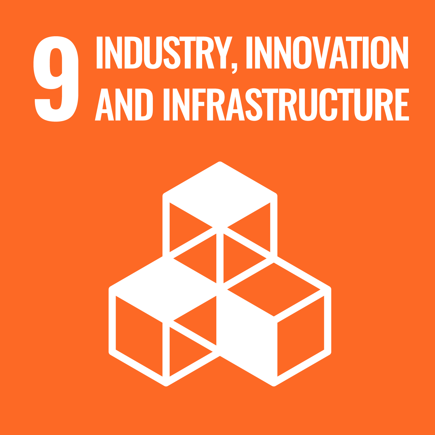 SDG 9 icon - UN Agenda 2030 of Sustainable Development