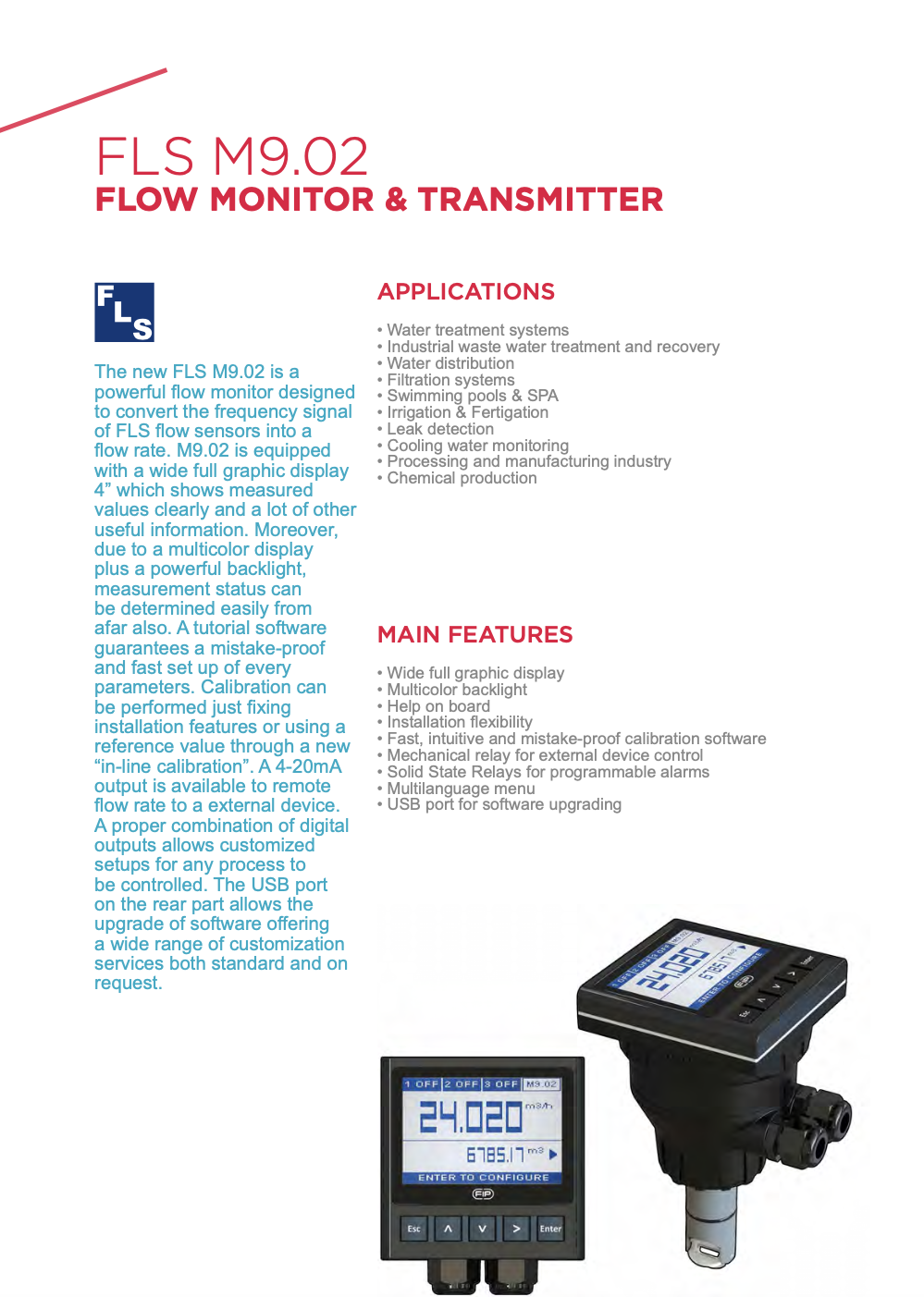 M9.02 Flow Monitor and Transmitter