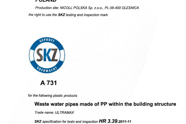 AMAX - SKZ - Pipe ULTRAMAX - DIN EN 1451