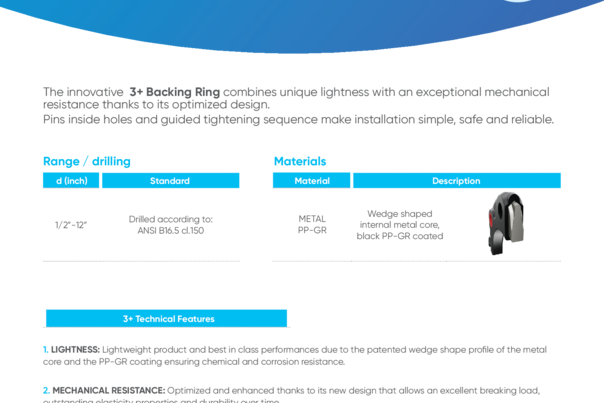 Product Technical Sheet 3+ Backing Rings ANSI