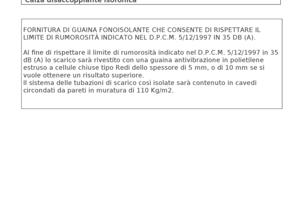 Calza disaccoppiante isofonica per tubazioni di scarico