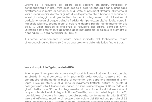 Zypho voce di capitolato