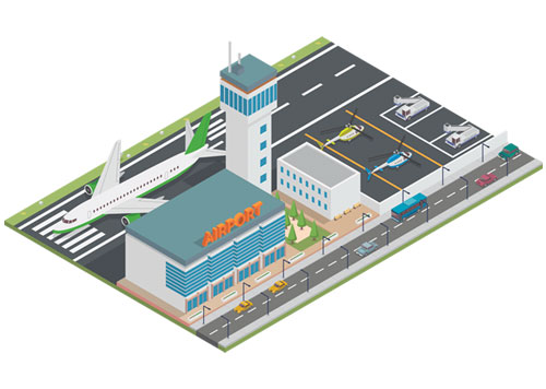 illustrazione area aeroportuale