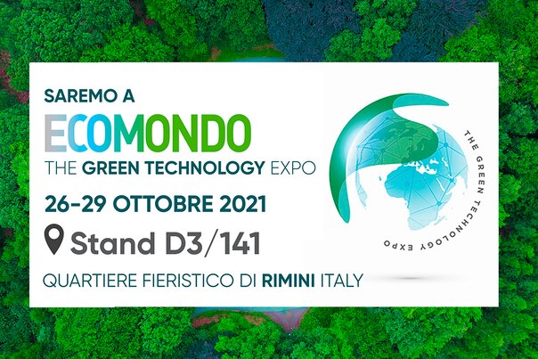 Fiera Ecomondo 2021 | Rimini 26-29 ottobre | Stand 141 Pad D3