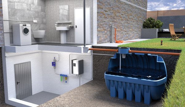 Immagine impianto di riciclo e riutilizzo delle acque piovane