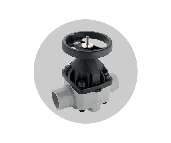 Valvola VM in PVC-C Immagine della valvola a membrana VM in PVC-C