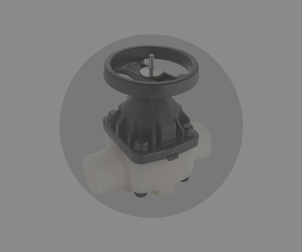 Valvola VM in PVC-C Immagine della valvola a membrana VM in PVDF
