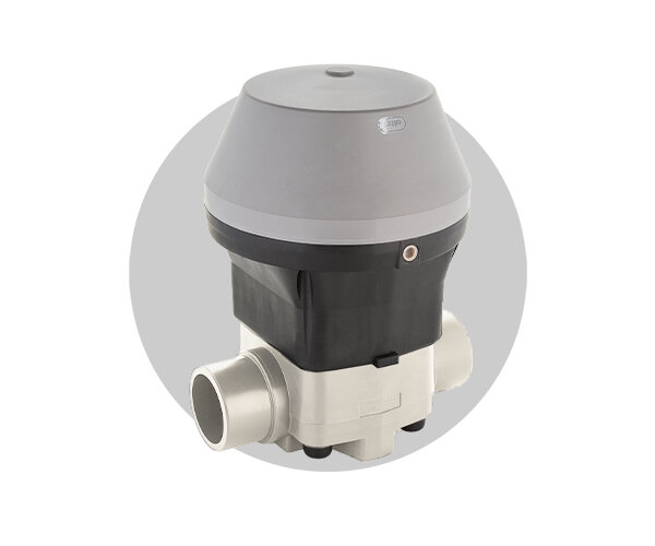 Valvola VM/CP DN 80:100 in PP-H Immagine della valvola a membrana VM/CP DN 80:100 in PP-H